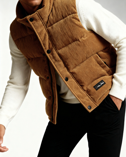 Gilet Uomo in Velluto a Coste Robusto
