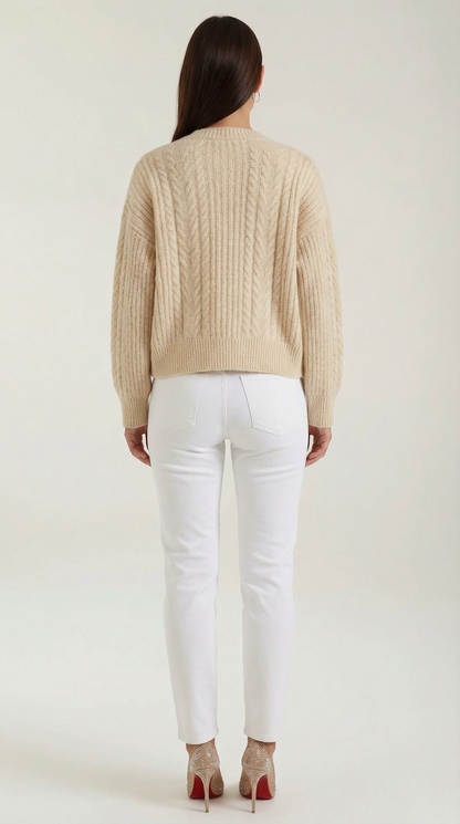 Maglione Oversize Donna a Trecce Pesanti