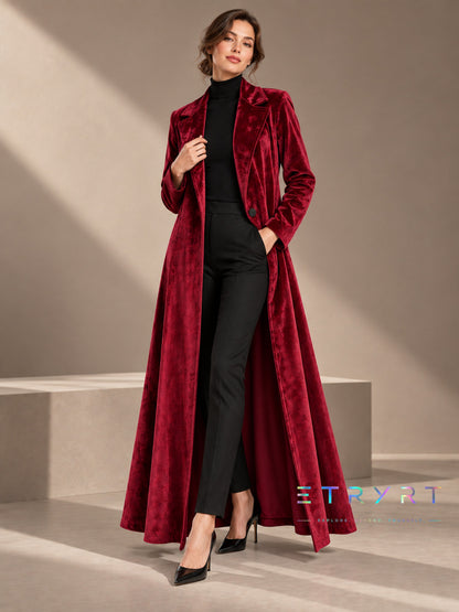 Beatrice | Cappotto Maxi Donna in Velluto Aperto
