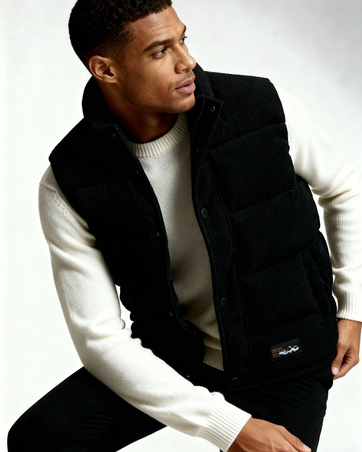 Gilet Uomo Imbottito in Velluto a Coste