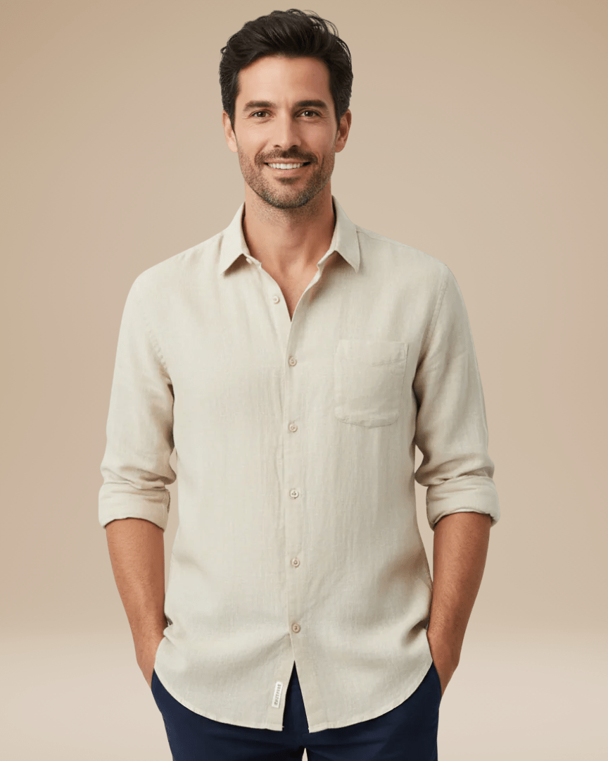 Camicia Uomo Maniche Lunghe Leggera Traspirante Comoda