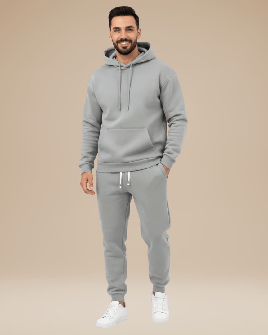 Completo Uomo Casual Felpa con Cappuccio e Jogger Sportivo