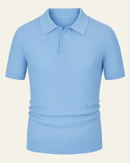 Polo Uomo in Maglia di Viscosa Leggera Fresca Caduta Impeccabile