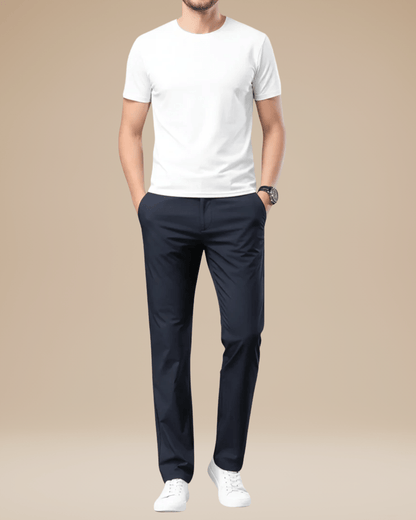 Pantaloni Uomo Slim in Tessuto Tecnico Elasticizzato Leggeri