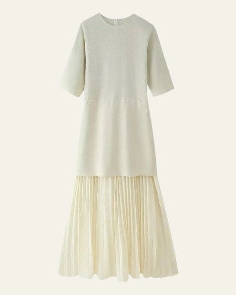 Abito Donna in Maglia Plissettata