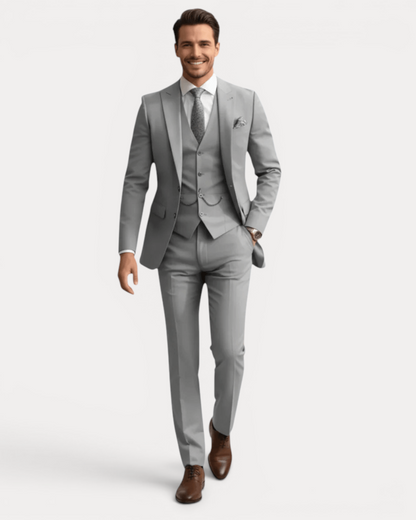 Abito Uomo Tre Pezzi Su Misura in Lana Stretch Formale