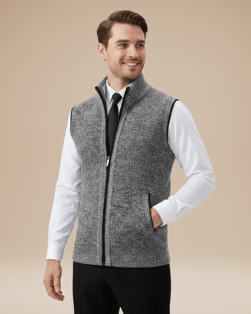 Gilet Uomo in Maglia Mista Lana
