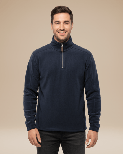 Maglione Uomo in Pile con Mezza Zip Caldo Leggero Outdoor