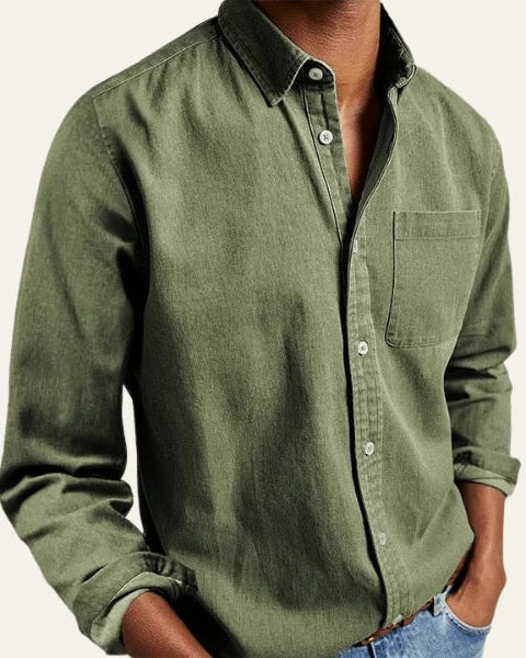 Camicia Uomo a Maniche Lunghe Trama Leggera Versatile