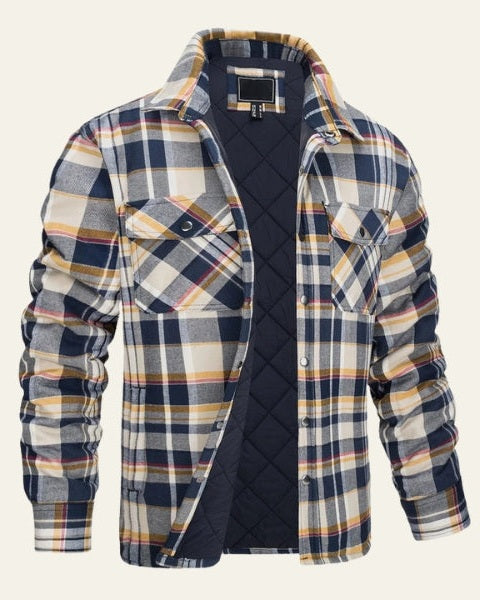 Overshirt Uomo in Flanella Trapuntata