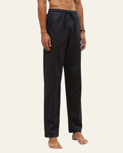 Pantaloni Uomo in Cotone Lino con Coulisse Rilassati Comodi
