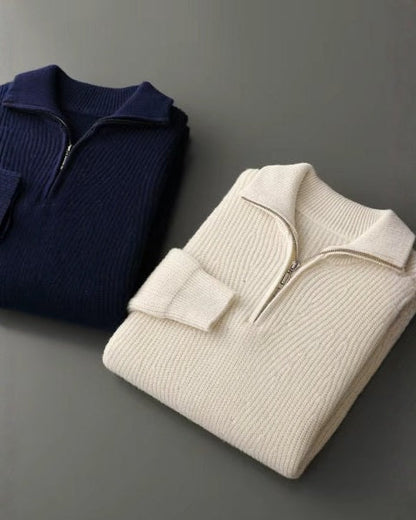 Maglione Uomo in Lana Merino con Zip Raffinatezza Alpina