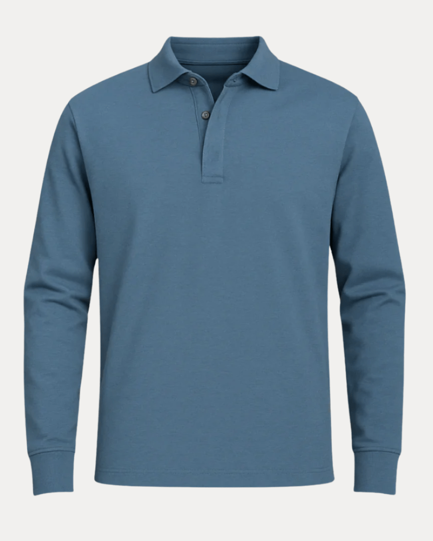 Polo Uomo in Cotone Premium Maniche Lunghe Comfort Lavoro
