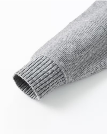 Cardigan Uomo in Maglia Full Zip Collo Alto
