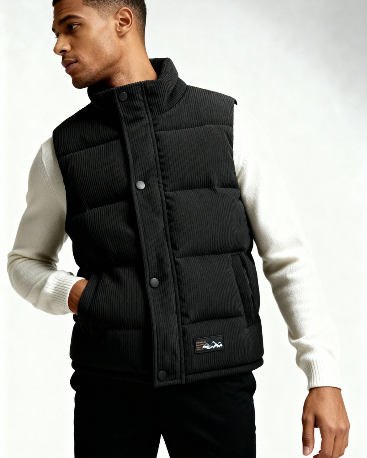 Gilet Uomo Imbottito in Velluto a Coste