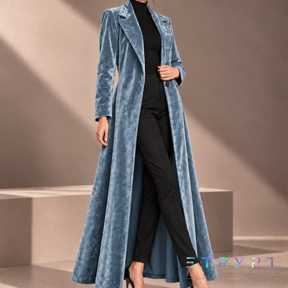 Beatrice | Cappotto Maxi Donna in Velluto Aperto