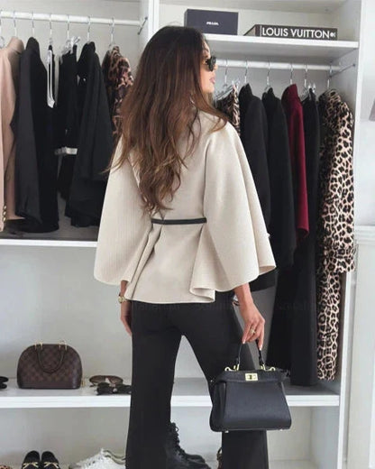 Cappotto a Mantella Donna con Cintura