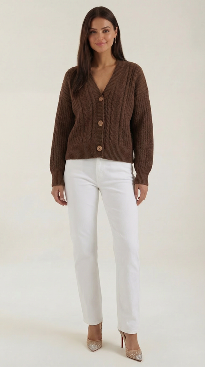 Maglione Oversize Donna a Trecce Pesanti