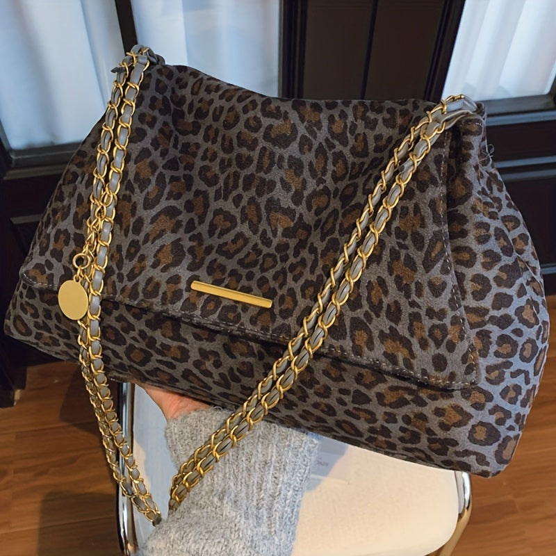 Greta | Borsa a Tracolla Donna con Stampa Leopardata