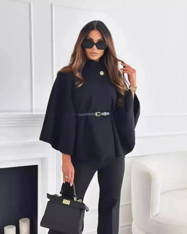 Cappotto a Mantella Donna con Cintura
