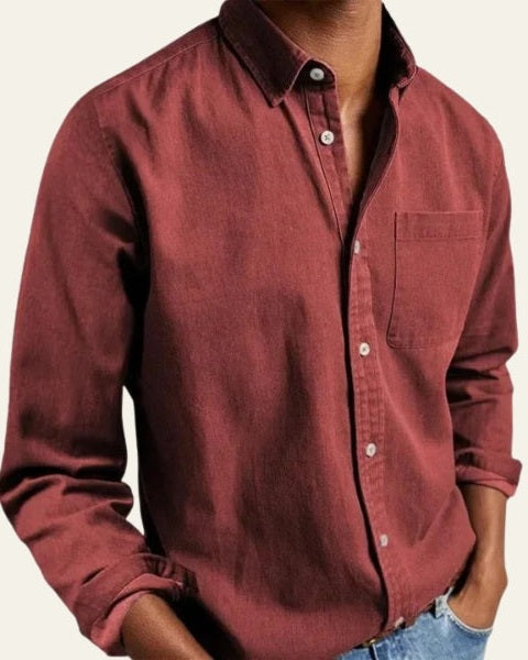 Camicia Uomo a Maniche Lunghe Trama Leggera Versatile