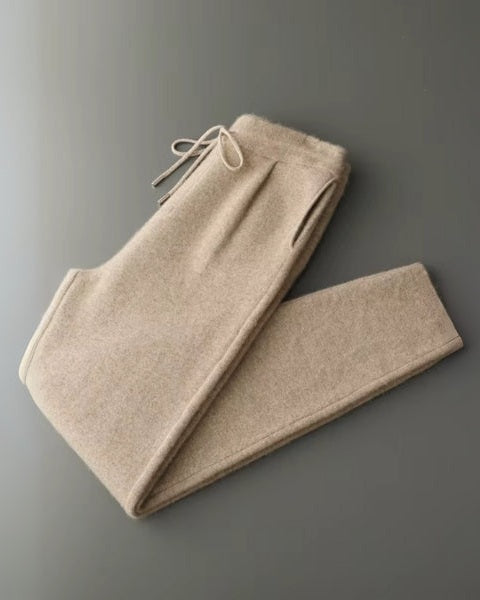 Pantaloni Uomo in Cashmere da Relax Morbidi Drappeggio Fluido