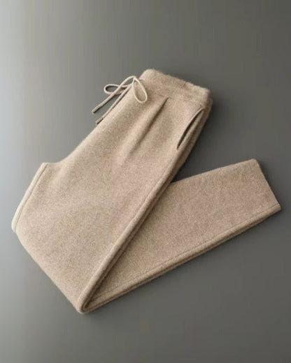 Pantaloni Uomo in Cashmere da Relax Morbidi Drappeggio Fluido