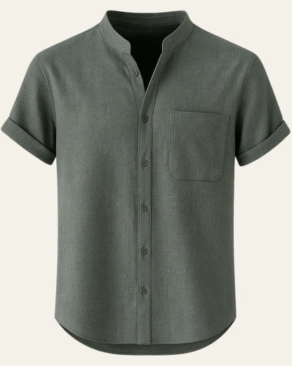 Camicia Uomo da Club Misto Poliestere Lino Raffinata