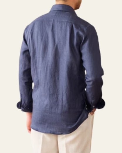 Camicia Uomo in Lino Taglio Costiero Fluida Estiva