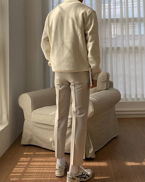 Maglione Polo Uomo in Maglia Morbida Colletto Comfort