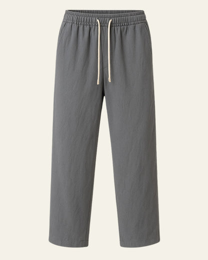 Pantaloni Uomo in Lino e Cotone Leggeri Stile Costiero