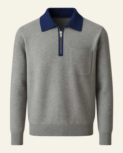 Maglione Uomo in Cashmere con Zip Morbido Raffinato Premium