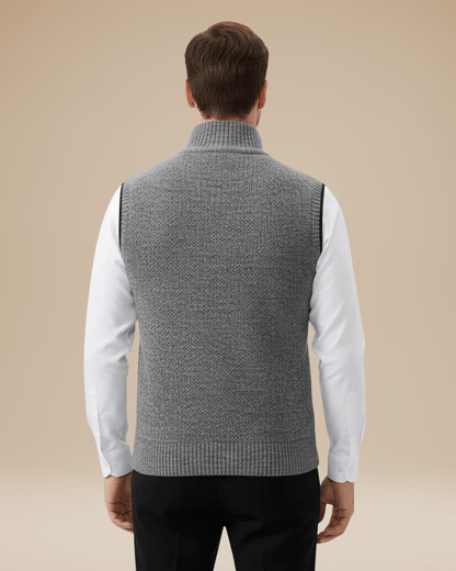 Gilet Uomo in Maglia Mista Lana