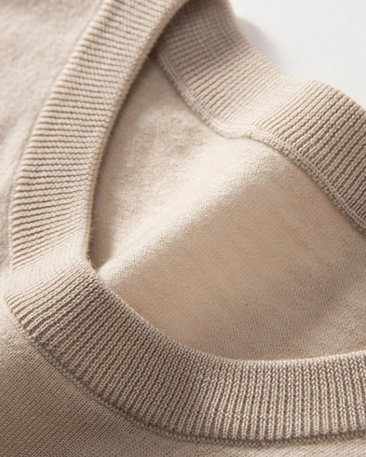 Maglietta Uomo in Lana Lavorata a Maglia Comfort Leggero