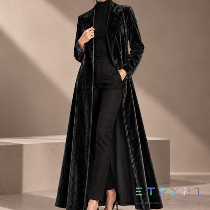 Beatrice | Cappotto Maxi Donna in Velluto Aperto