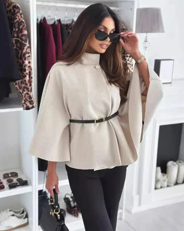 Cappotto a Mantella Donna con Cintura