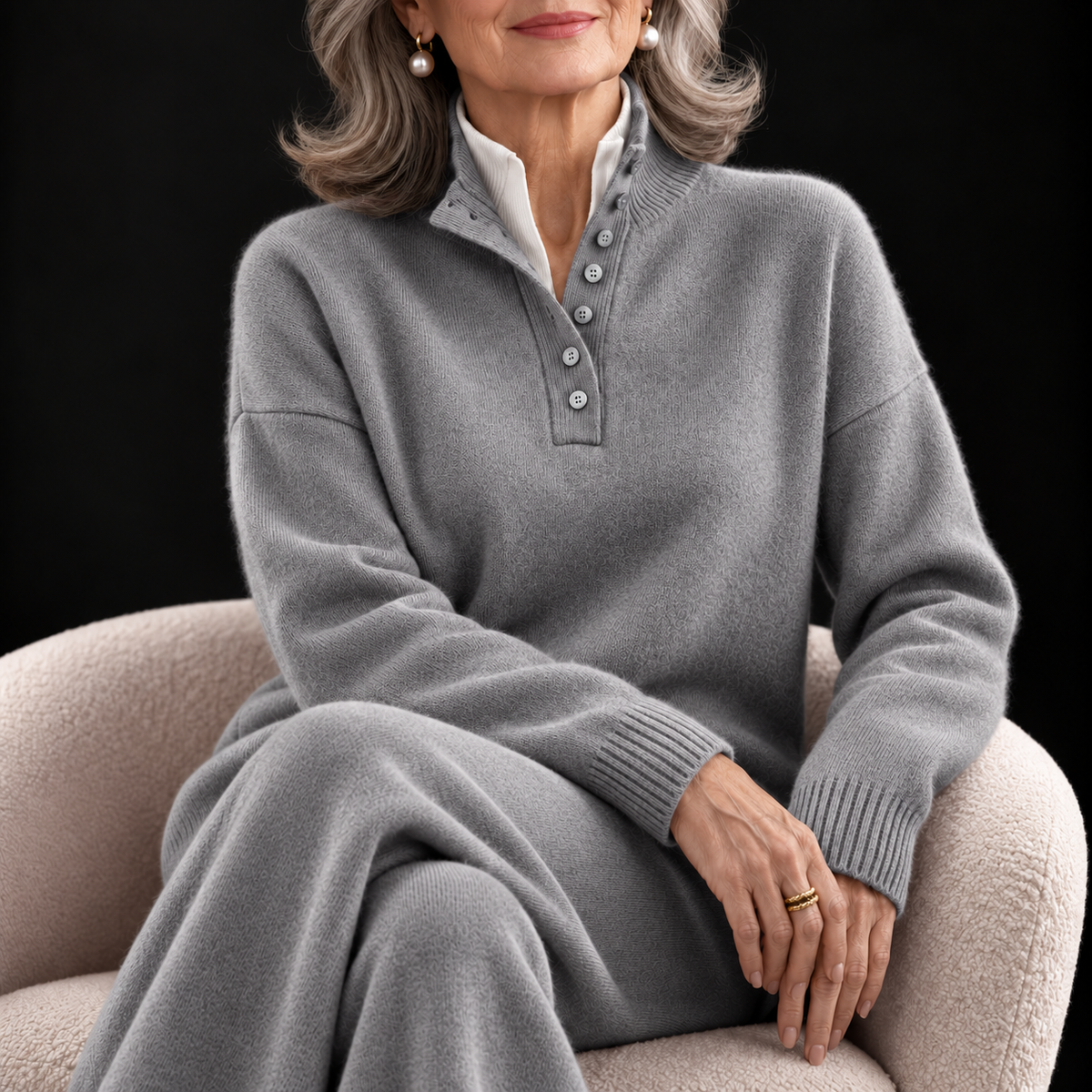 Cecilia | Completo Donna in Maglia Effetto Cashmere