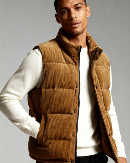 Gilet Uomo in Velluto a Coste Robusto
