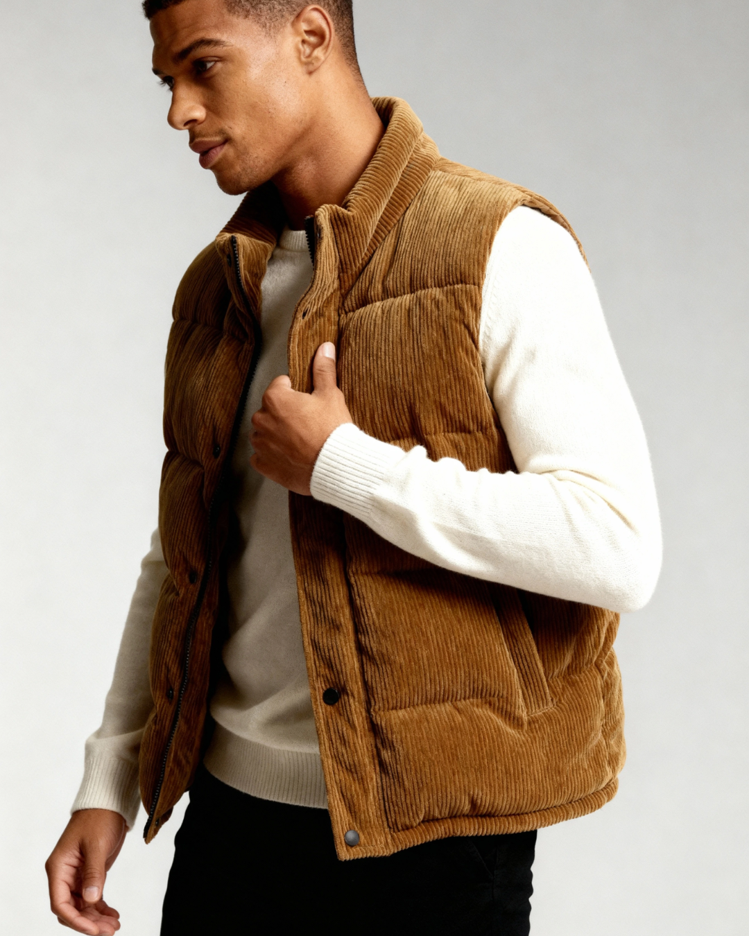 Gilet Uomo in Velluto a Coste Robusto