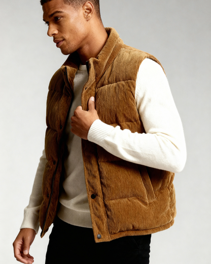 Gilet Uomo in Velluto a Coste Robusto