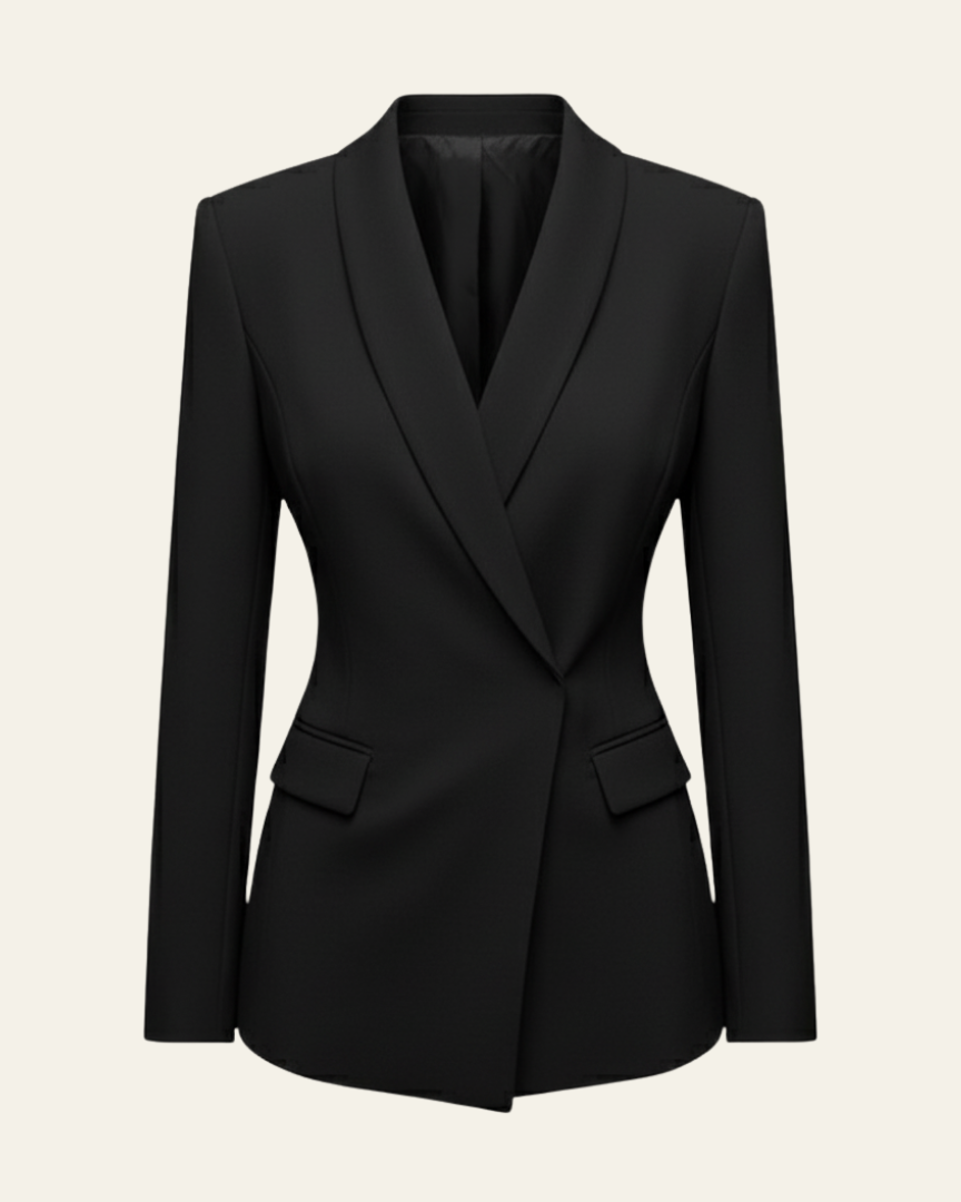 Blazer Donna con Revers Drappeggiati