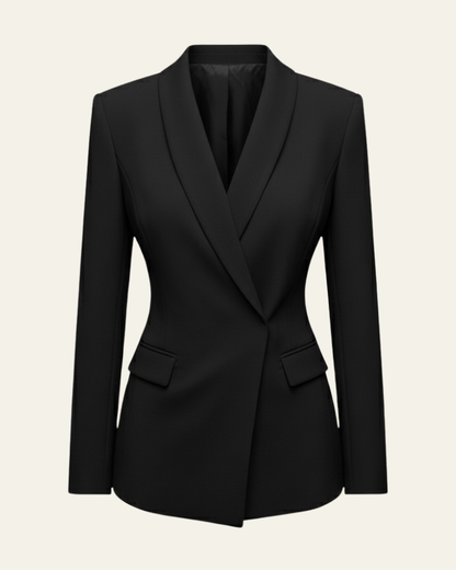 Blazer Donna con Revers Drappeggiati
