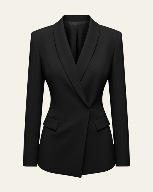 Blazer Donna con Revers Drappeggiati