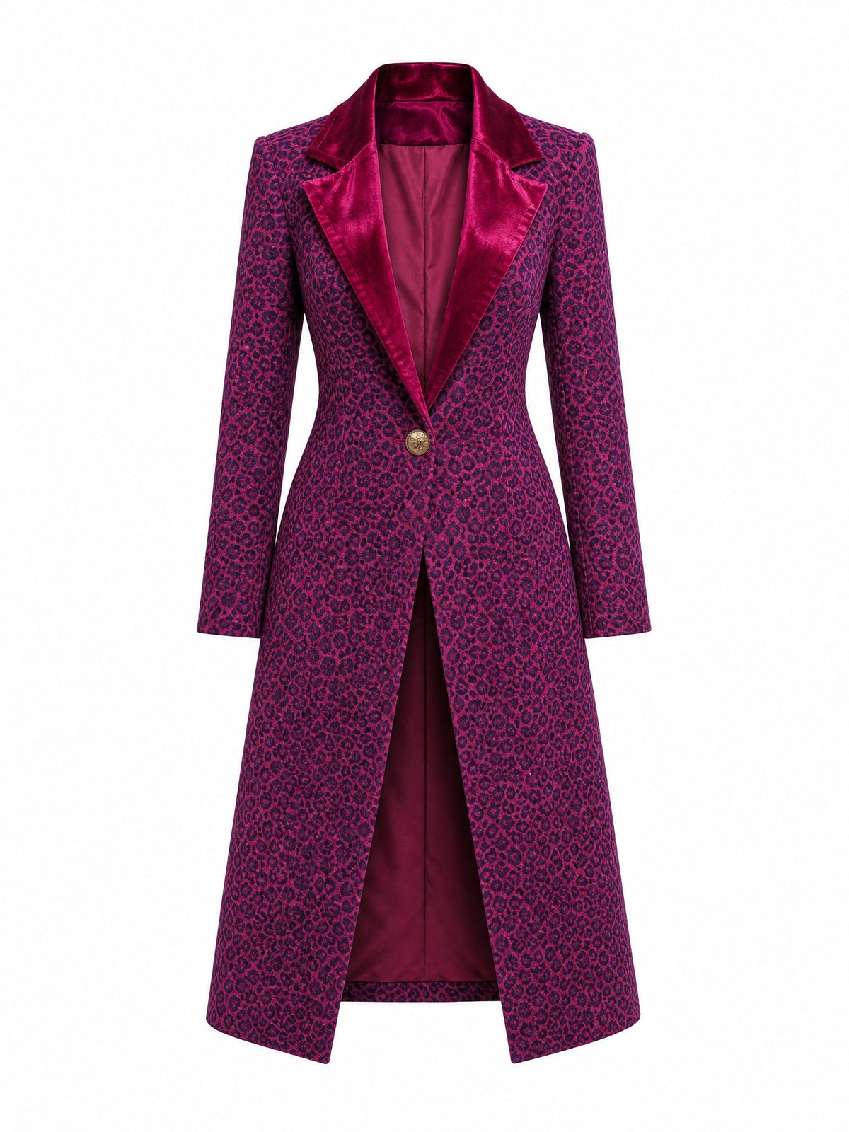 Lavinia | Cappotto Lungo Donna Testurizzato Prugna