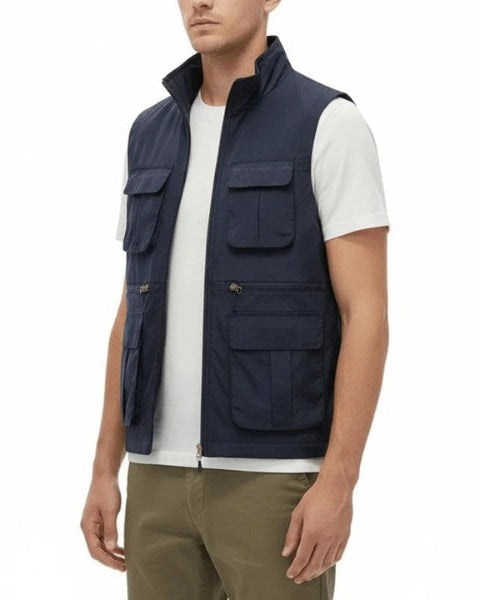 Gilet Uomo Multitasche in Tessuto Tecnico