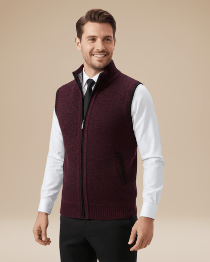 Gilet Uomo in Maglia Mista Lana