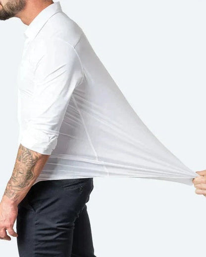 Camicia Uomo Elasticizzata Silhouette Asciutta Libertà