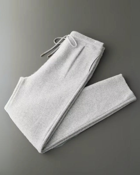 Pantaloni Uomo in Cashmere da Relax Morbidi Drappeggio Fluido