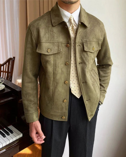 Giacca Uomo in Camoscio con Revers