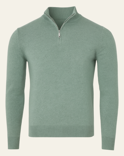 Maglione Uomo con Cerniera a Metà Raffinatezza Sobria Versatile